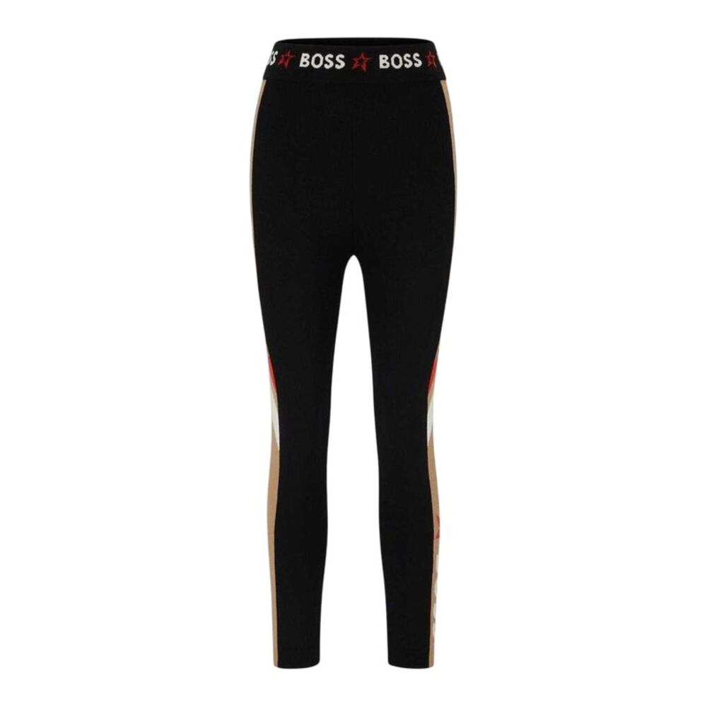 Boss Womens/Ladies Elasticated Colour Block Leggings / Black